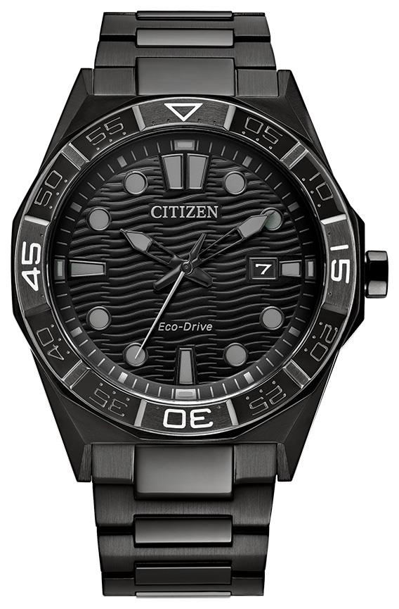 Men's Brycen Stainless Steel Bracelet Watch, Black Dial