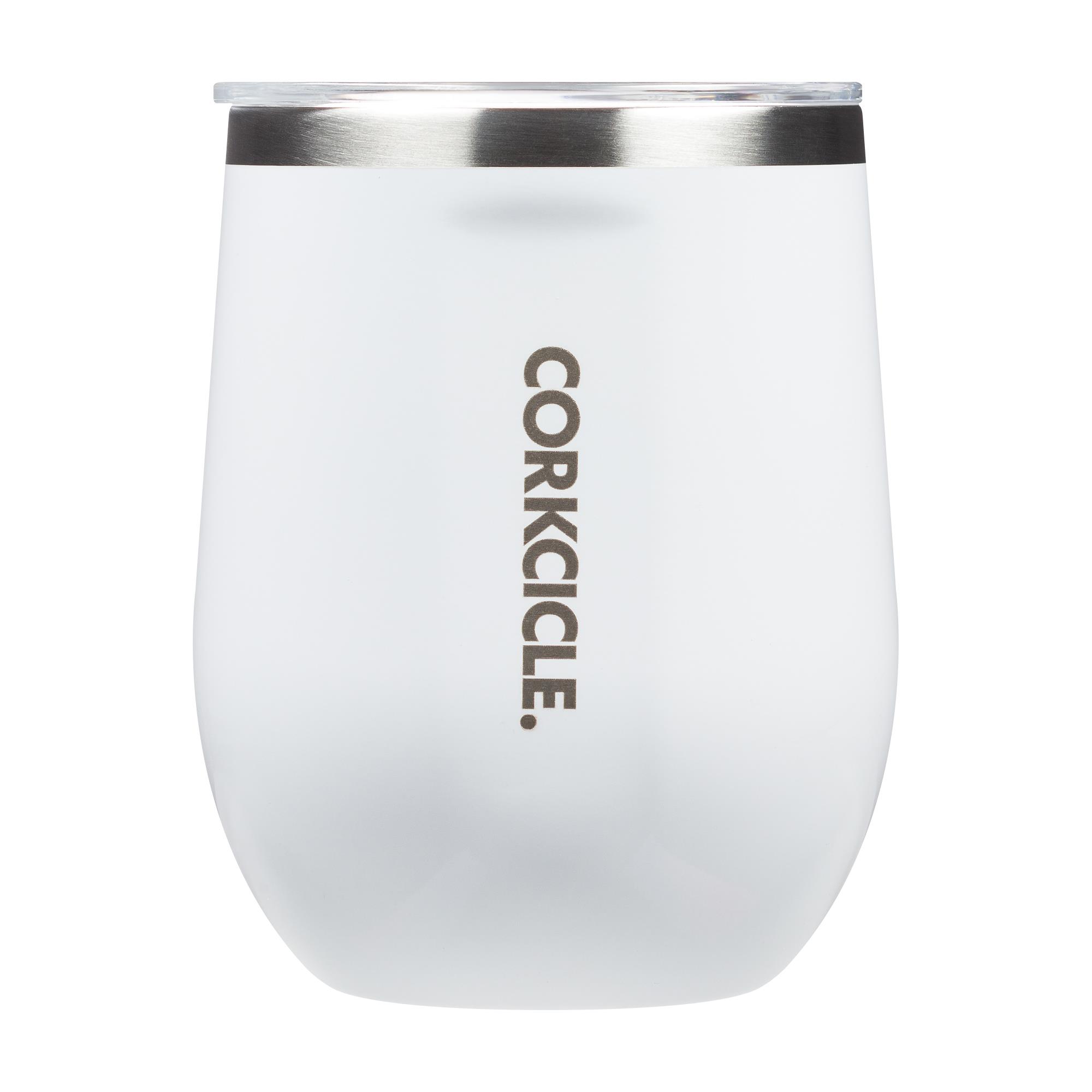 12oz Stemless Wine Cup - Gloss White