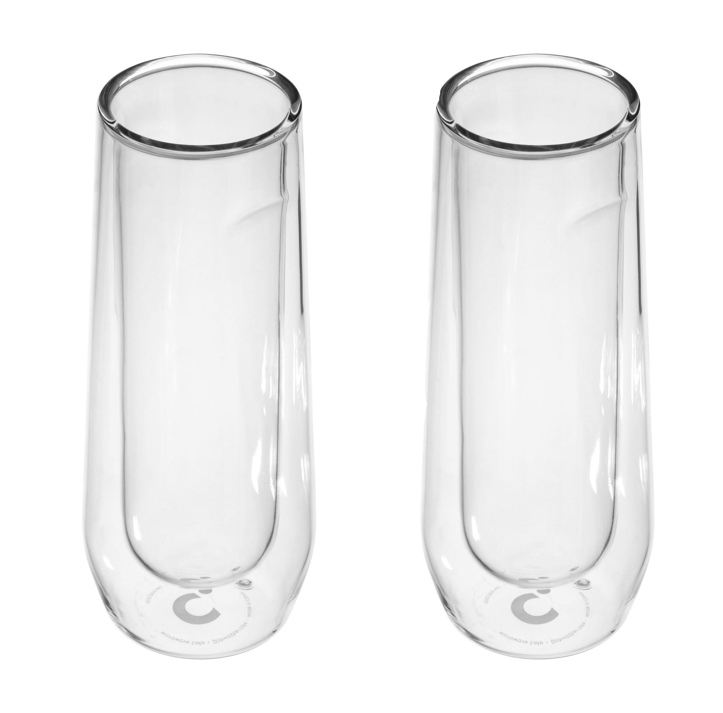 Glass Flute - 7oz Double Pack - Clear