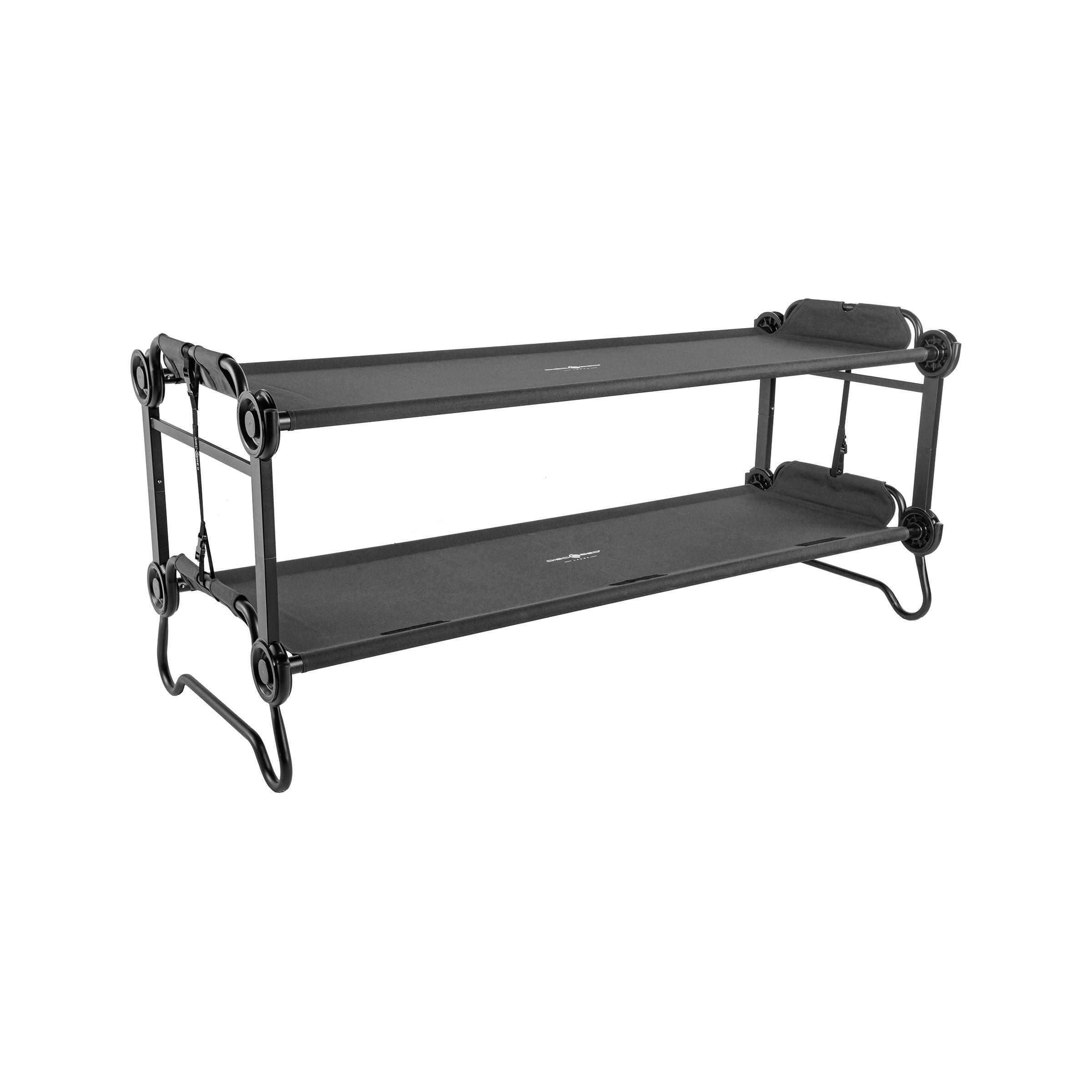 Disc-O-Bed Large Portable, Bunkable Cot System - Black