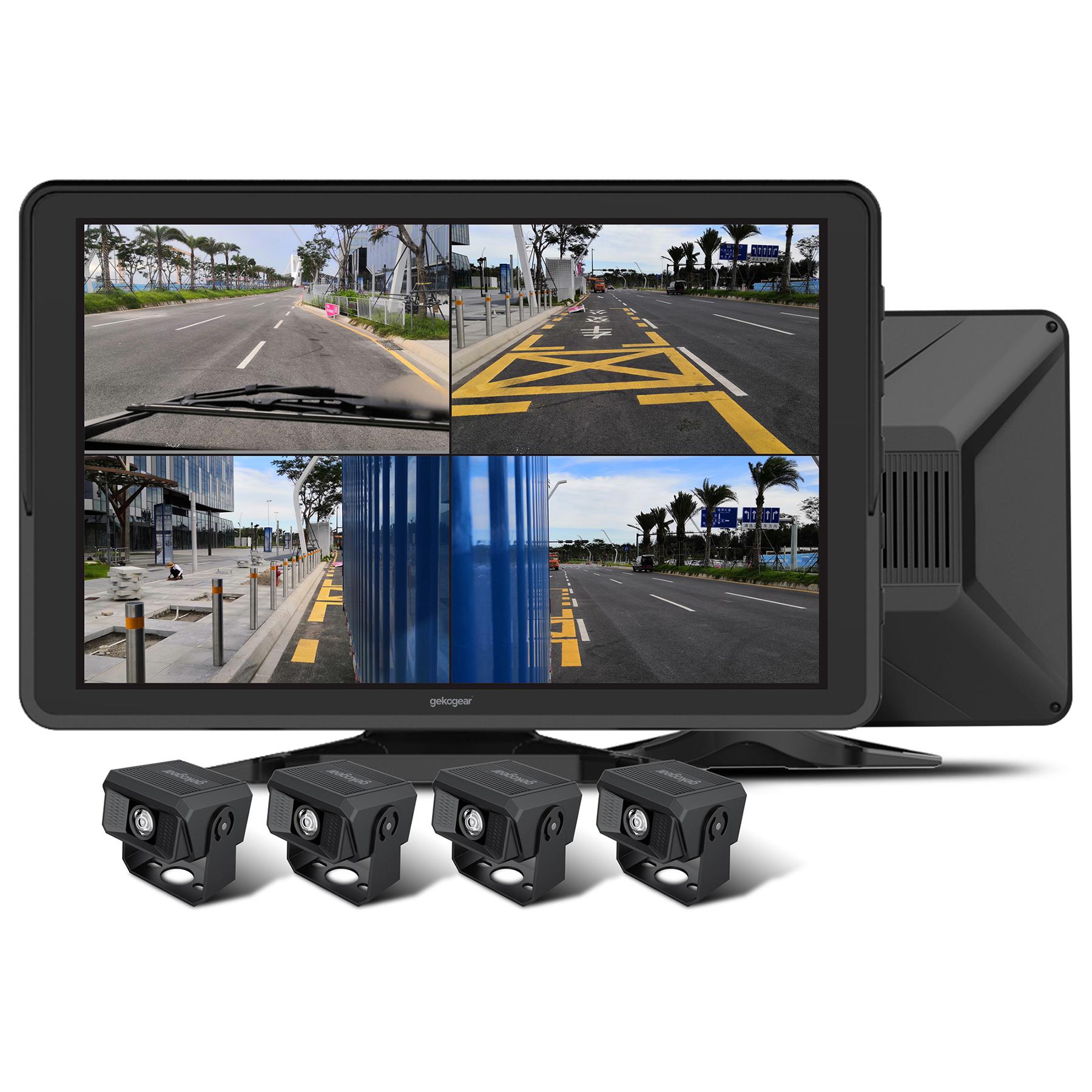 GekoGear Orbit T100 4 Channel 1080P Dash Cam For Trucks