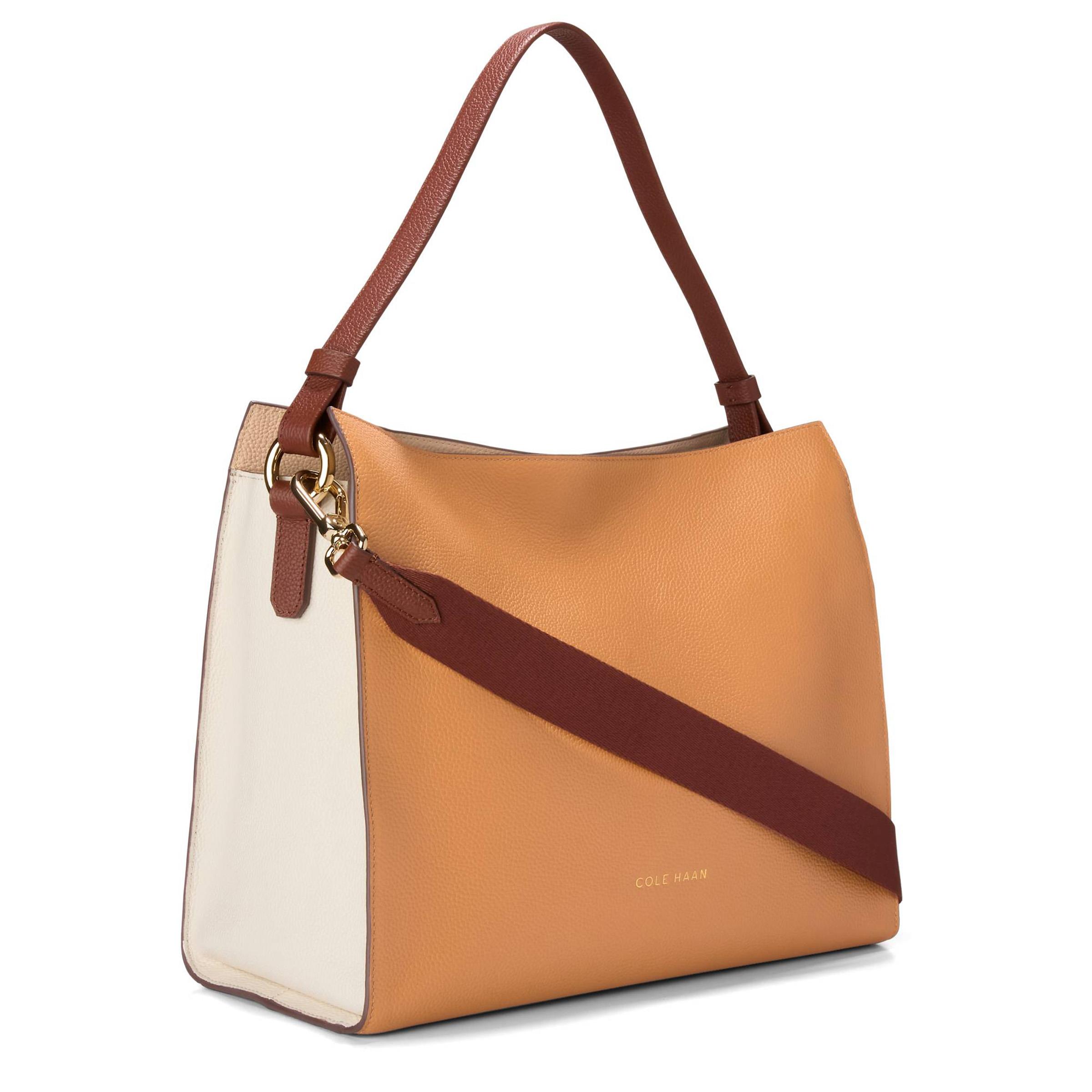 Carryall Medium Shoulder Bag - Biscuit Multi Colorblock