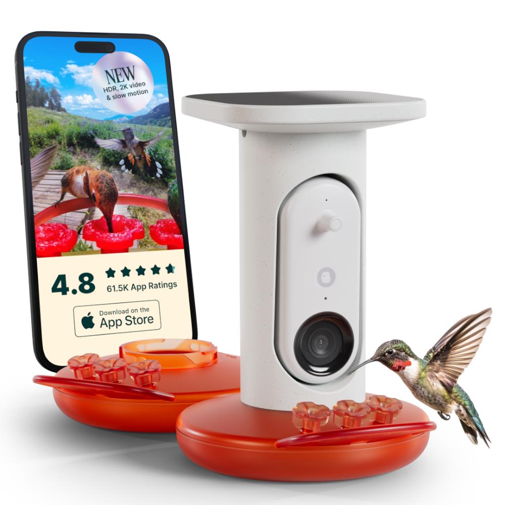 Smart Solar Pro Hummingbird Feeder + Camera & Base