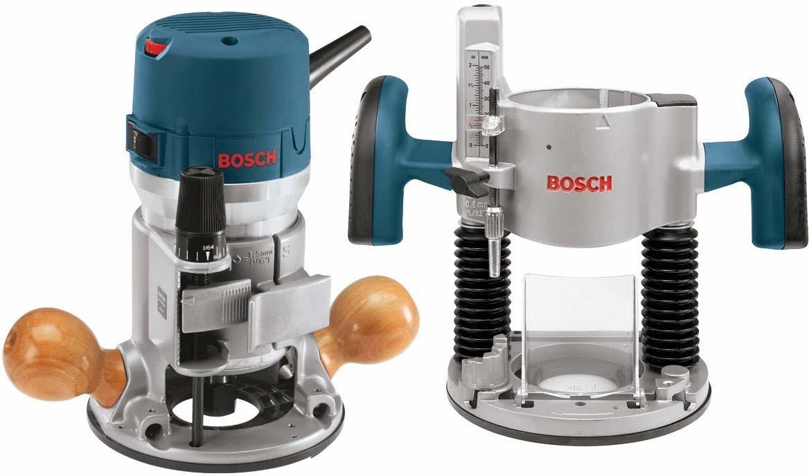 Bosch 2.25HP EVS Routher With Plunge & Fixed Bases