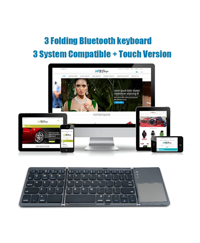 Wireless Folding Bluetooth Keyboard