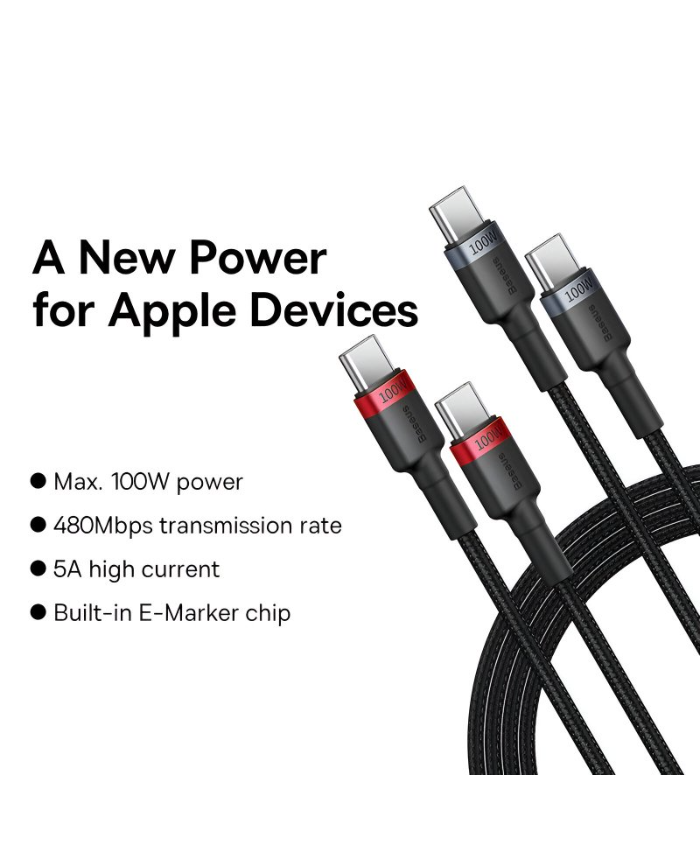 2-Pack 100W USB-C to USB-C Fast Charger