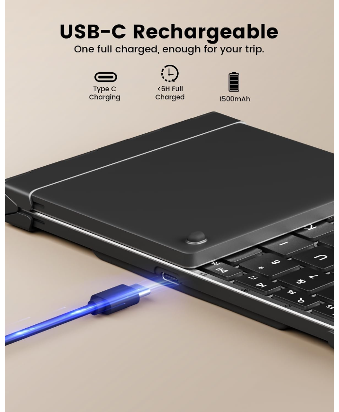 Portable Folding Wireless Keyboard