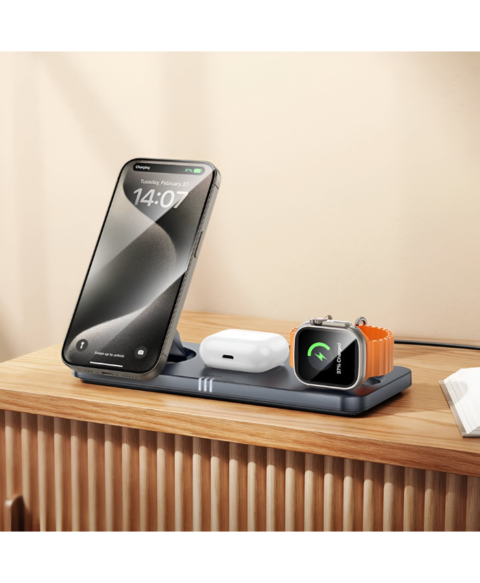 3-in-1 Folding Magnetic Wireless Charger