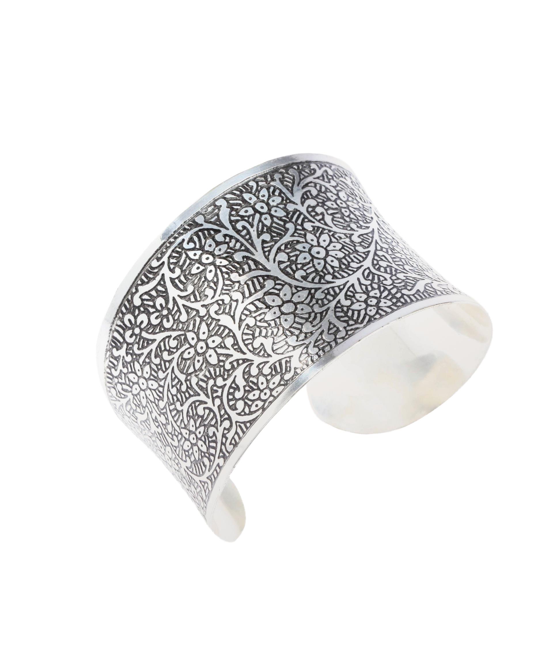 Silvery Tradition Cuff