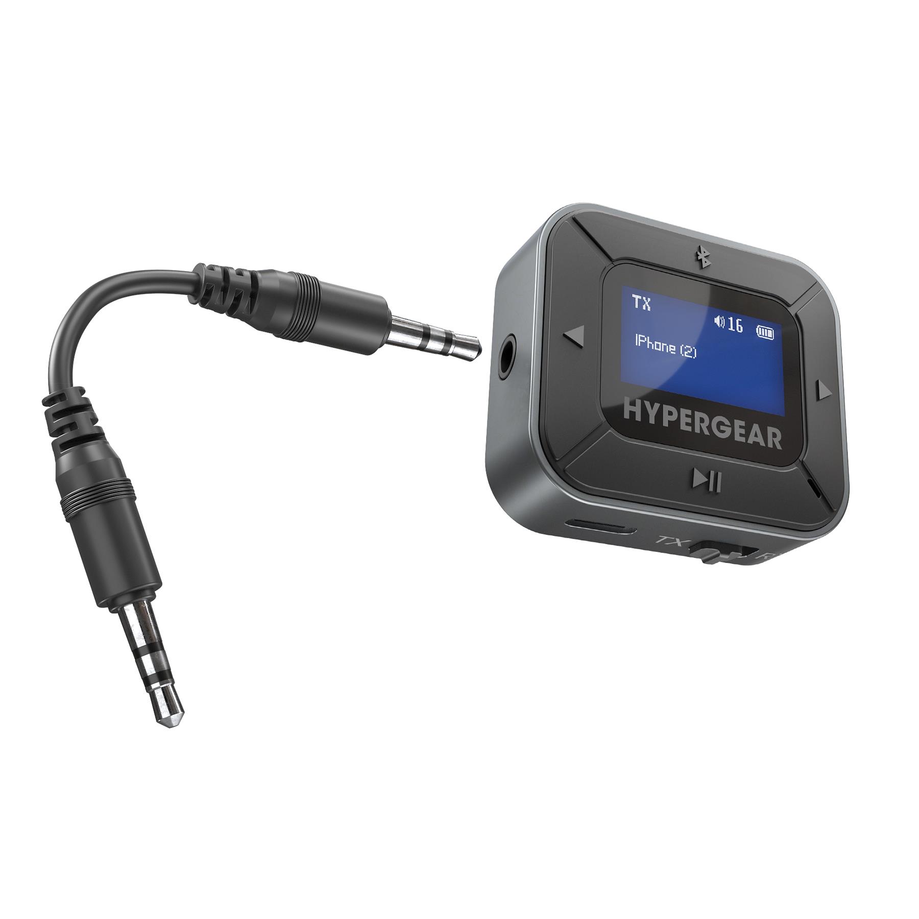 HyperGear IntelliCast Flight Wireless Audio Adapter - Transmitter + Receiver - Black