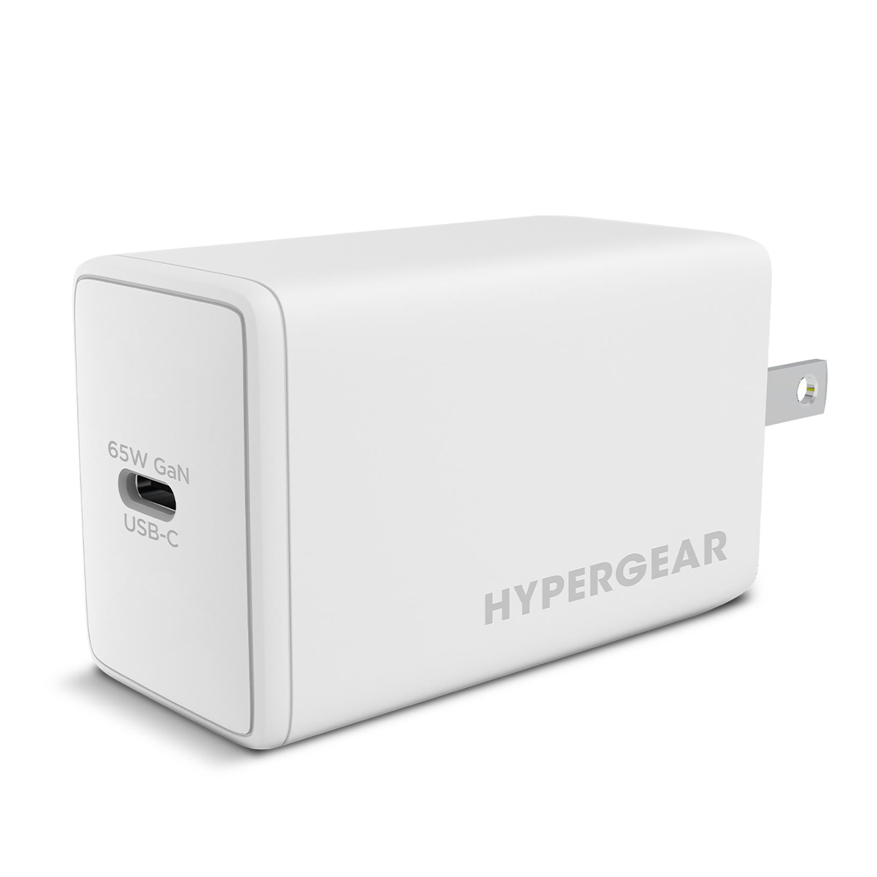 HyperGear SpeedBoost 65W USB-C PD GaN Laptop Wall Charger With PPS White