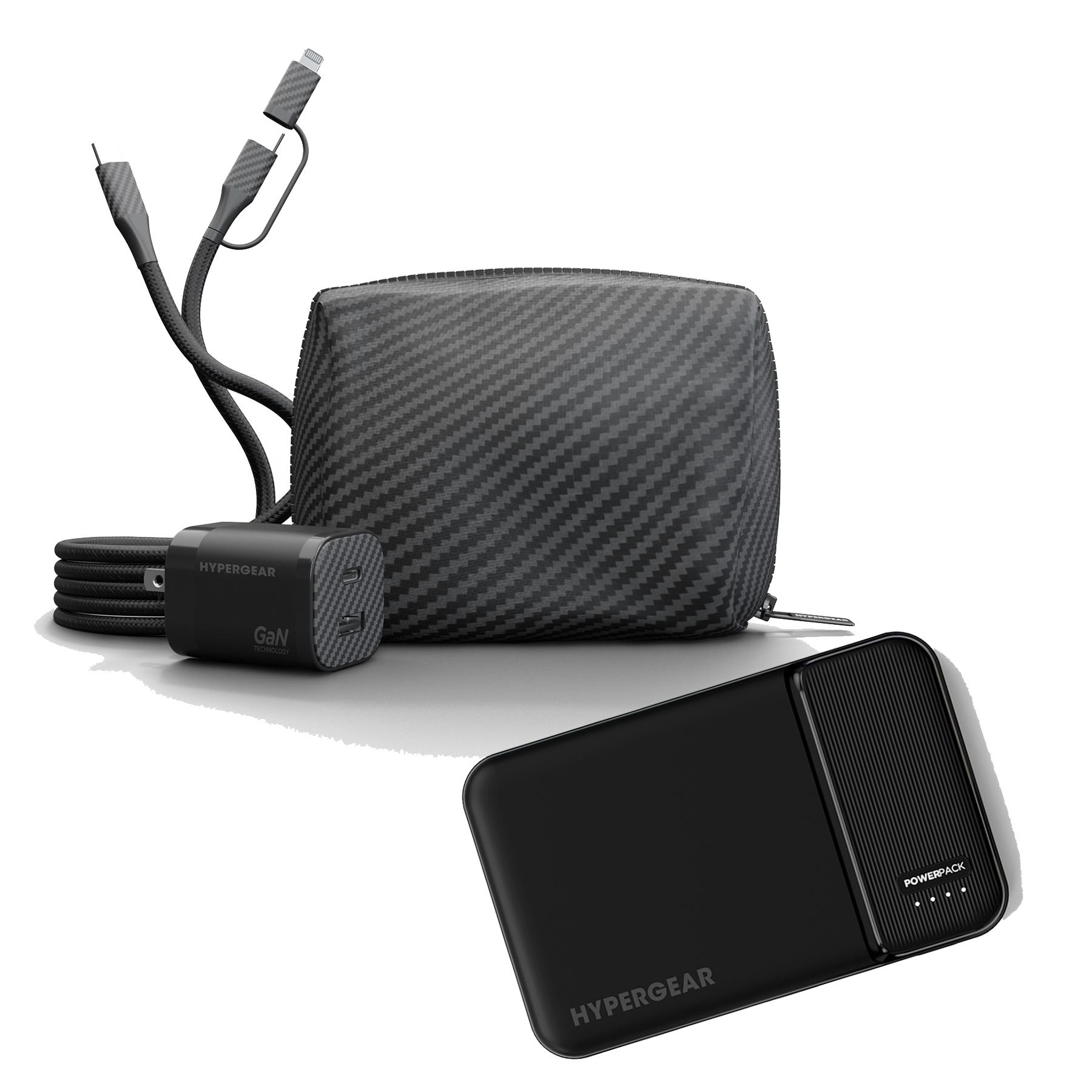 HyperGear Travel Kit - Powerbank,AC Adapter, Carrying Case