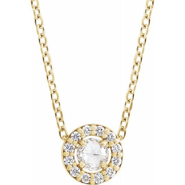 14K Y 1/8 CTW DIA Necklace