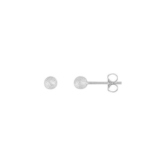 Sterling Silver Stardust Ball Earrings