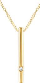 14kt Y .015 CTW Necklace