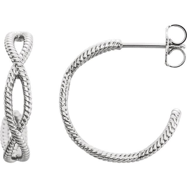 Sterling Silver Rope Earrings