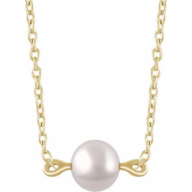 14K Y FW Pearl 16-18