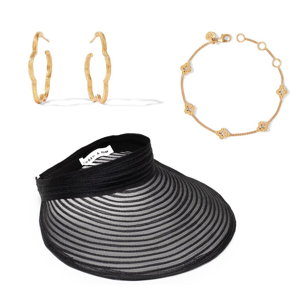 The Trixie Packable Visor & Jewelry Set