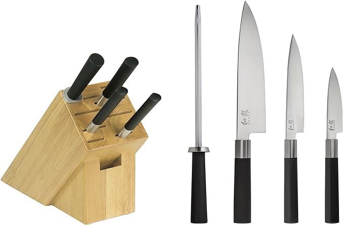 KAI Wasabi 5-Piece Knife Block Set