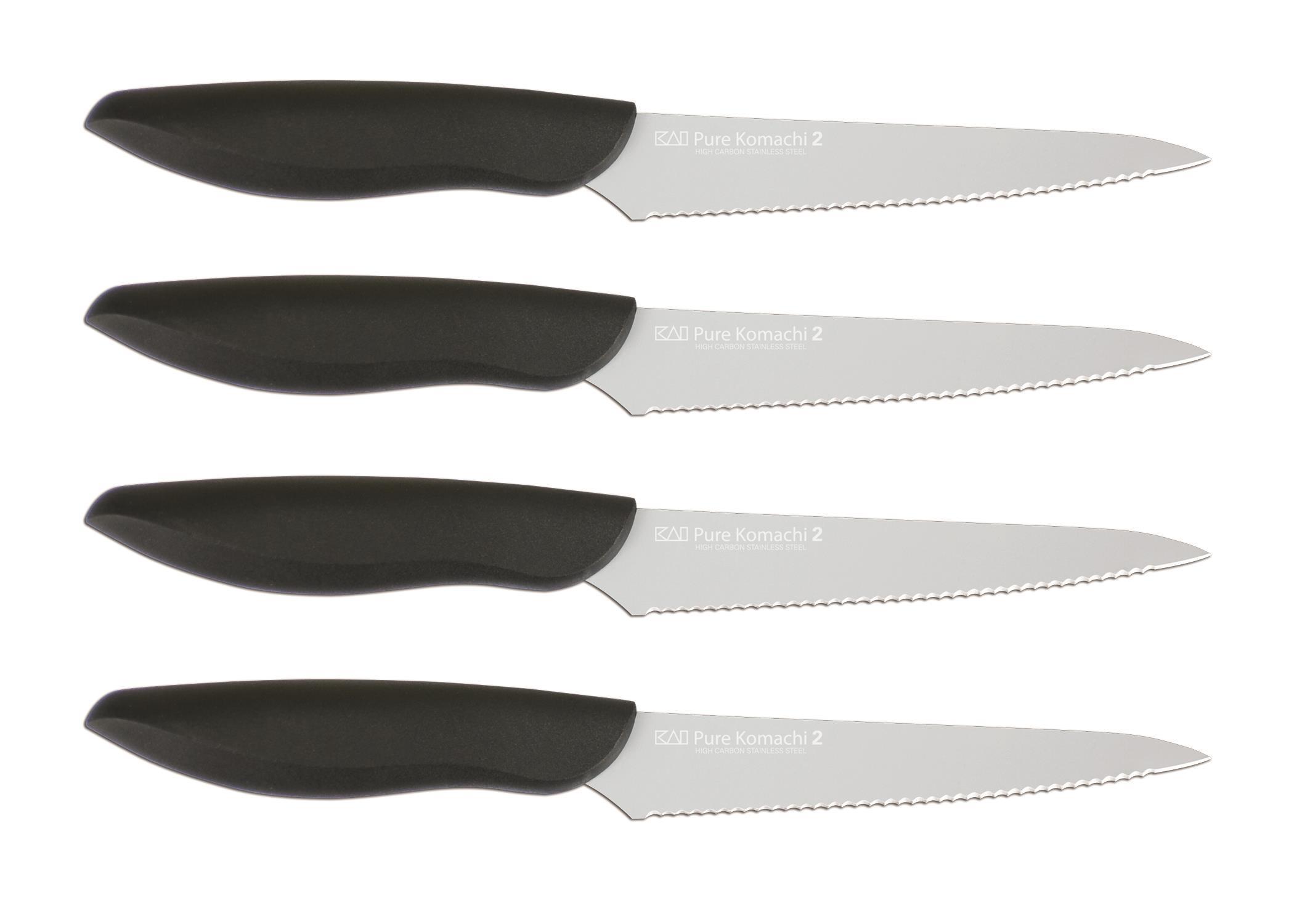 Pure Komachi 2 4-Piece Serrated Steak Knife Set