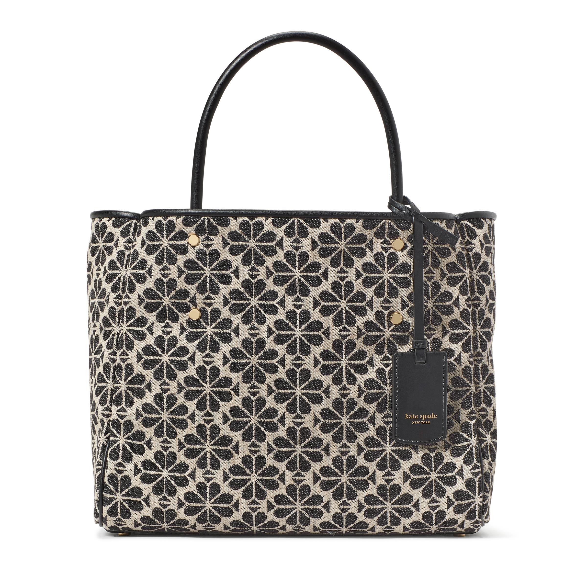Spade Flower Jacquard Medium Everything Tote - Sand Multi