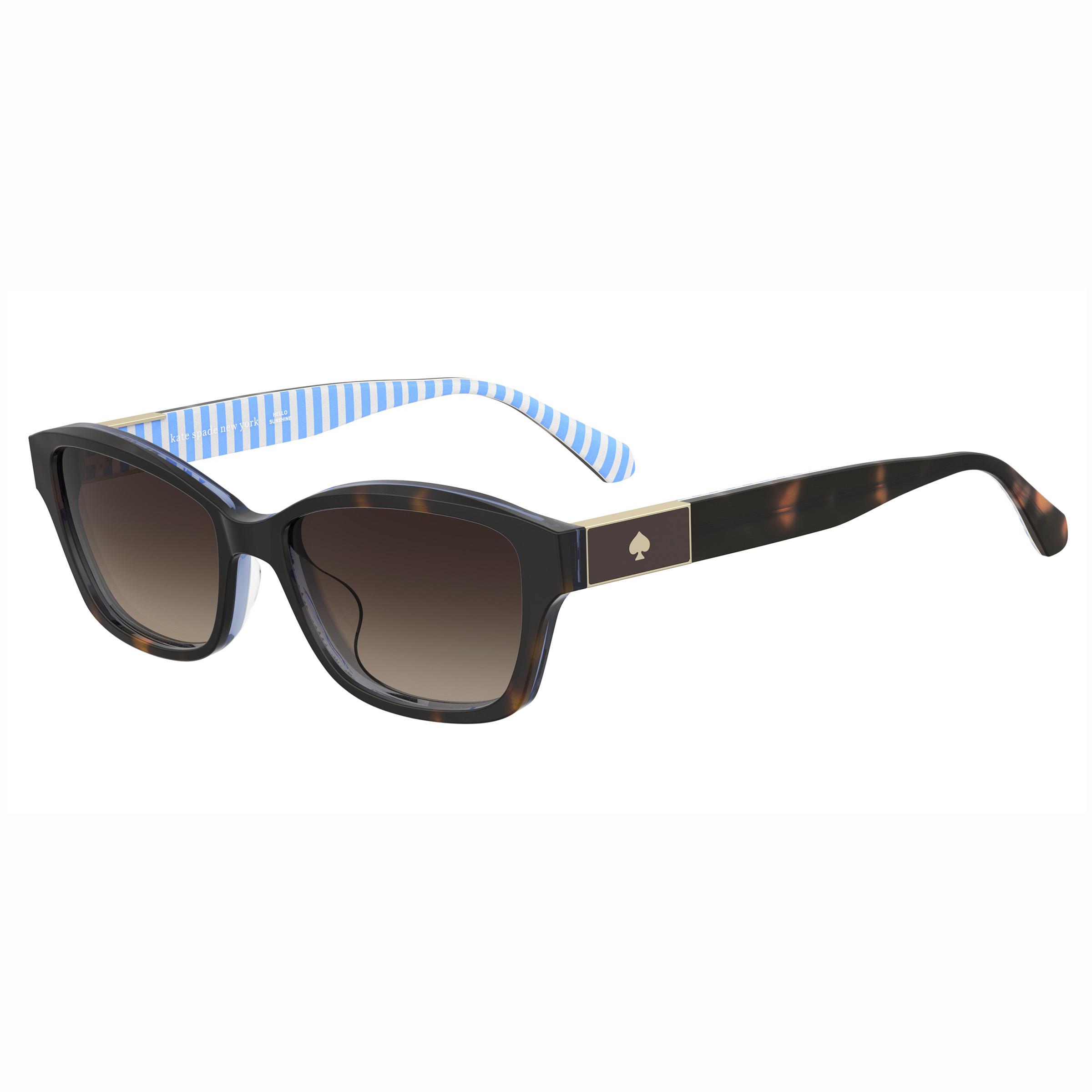 Ayla Rectangular Sunglasses - Havana Blue