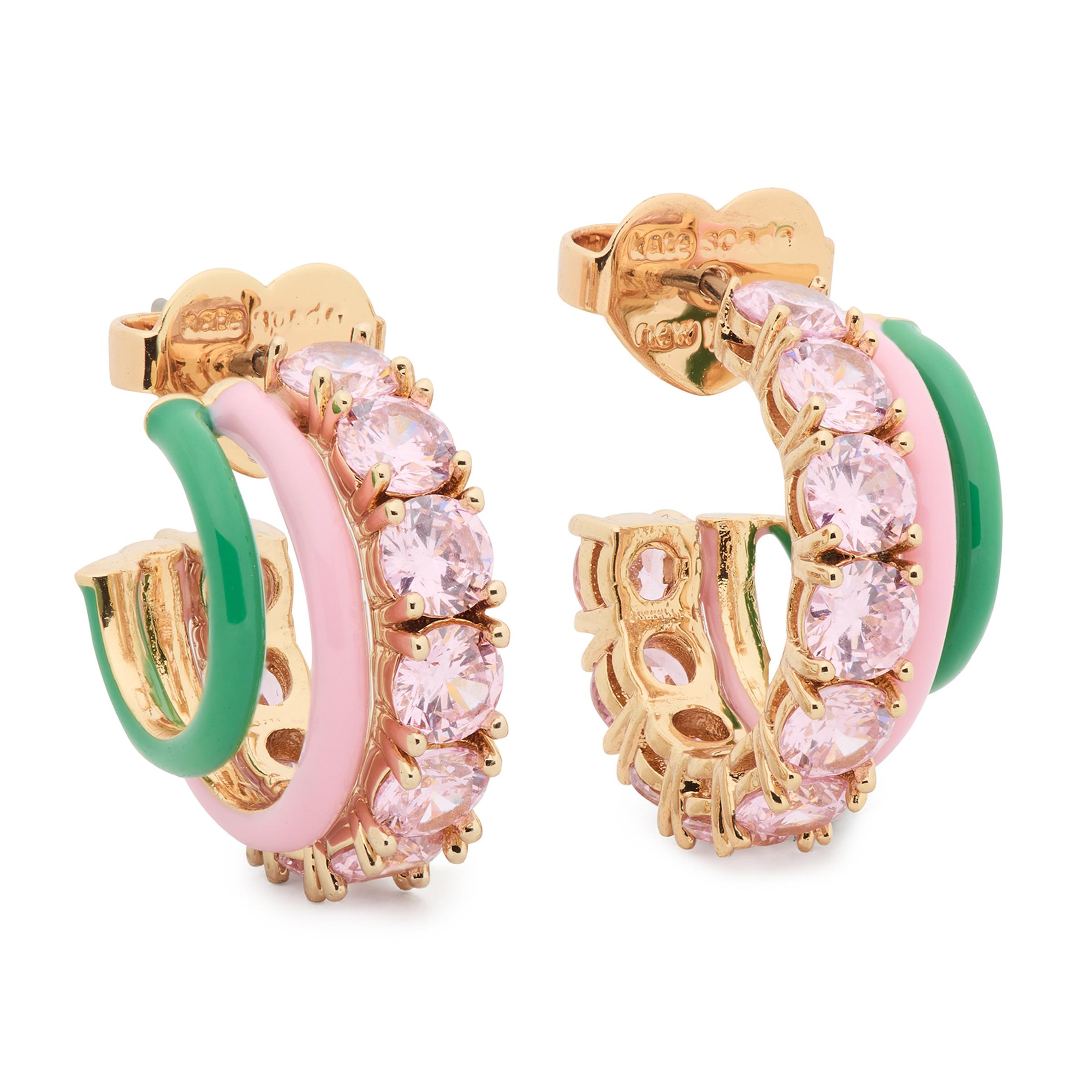 Hint Of Shimmer Stacked Huggies - Pink Multi