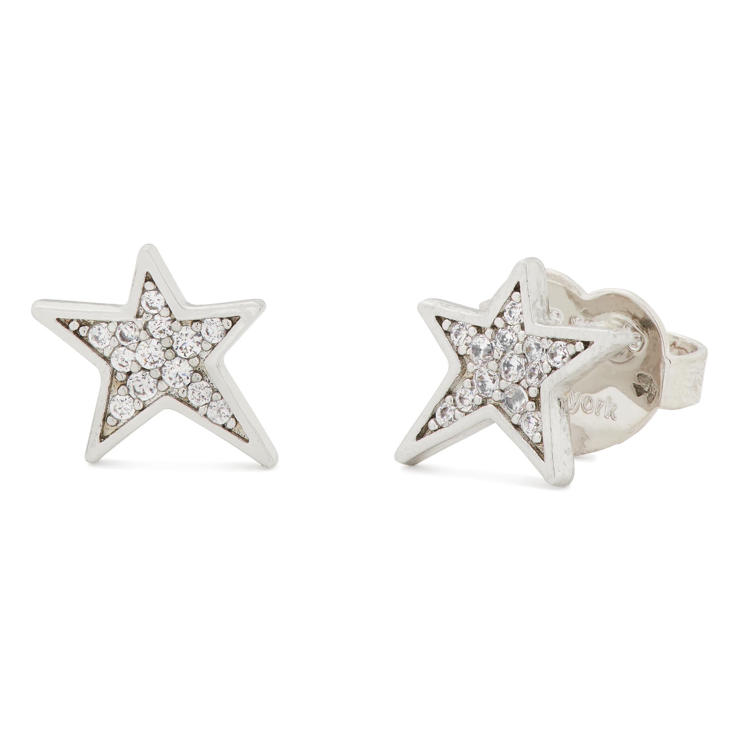 You're A Star Studs - Clear/Silver