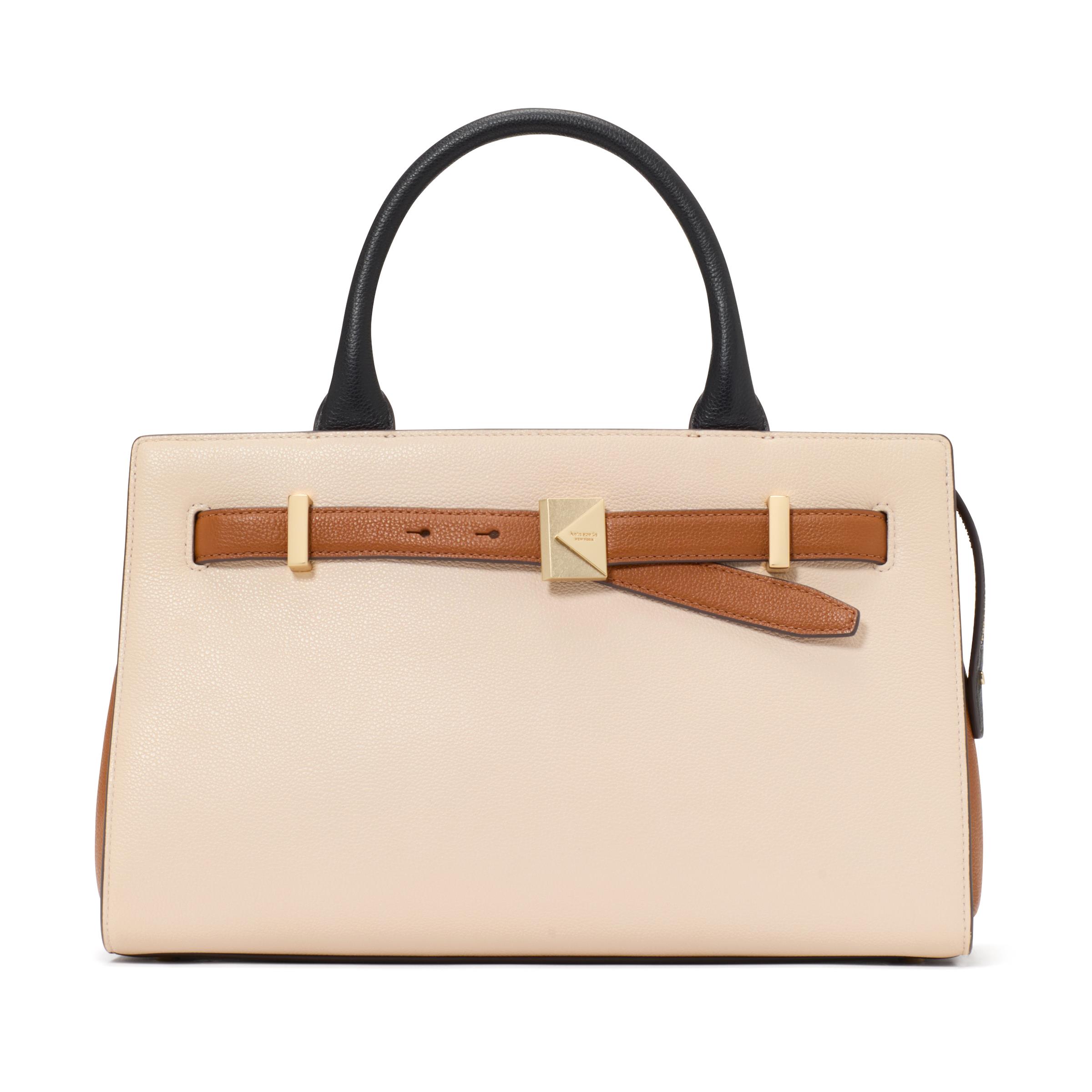 Deco Colorblocked Satchel - Milk Glass Multi