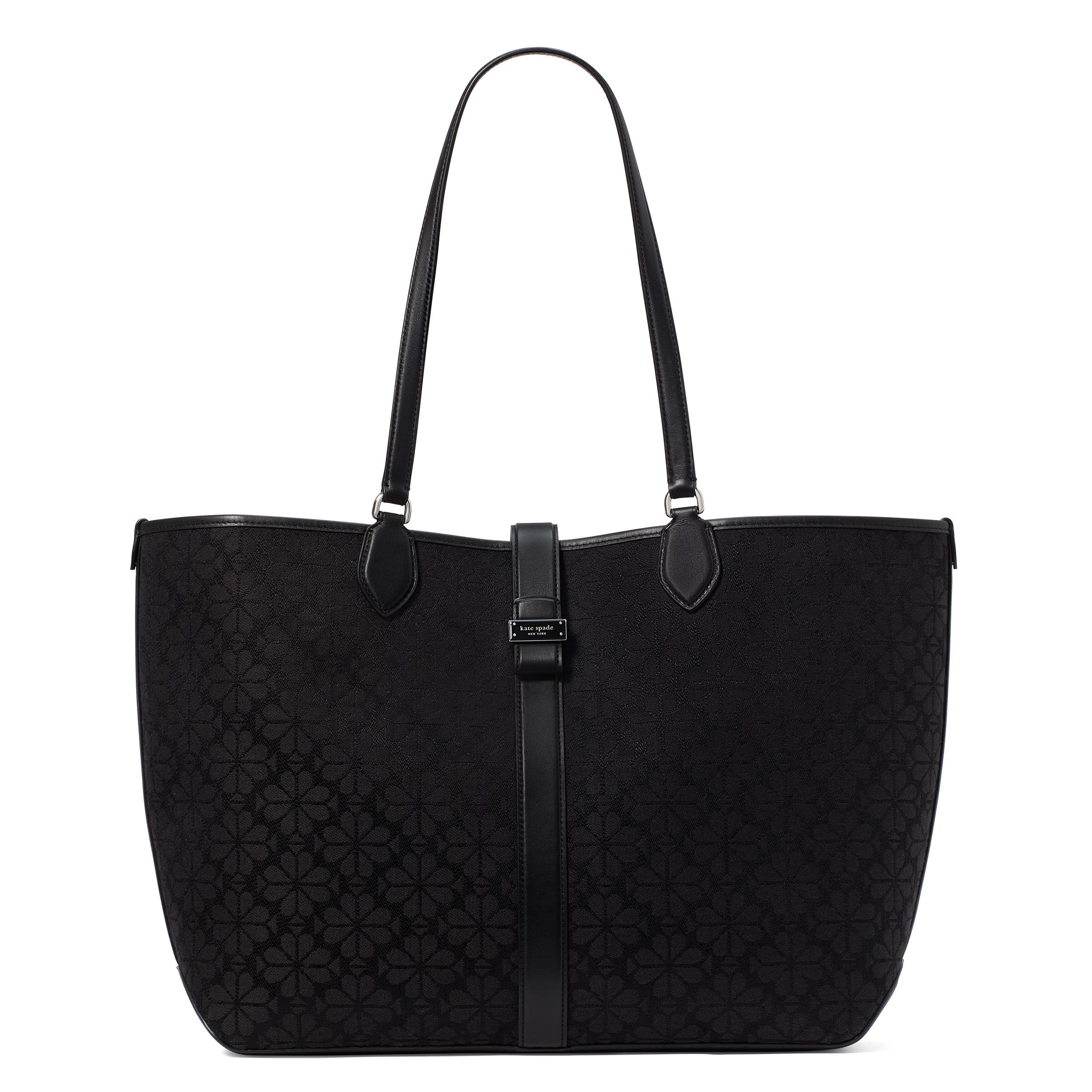 Spade Flower Jacquard Large Tote - Black Multi