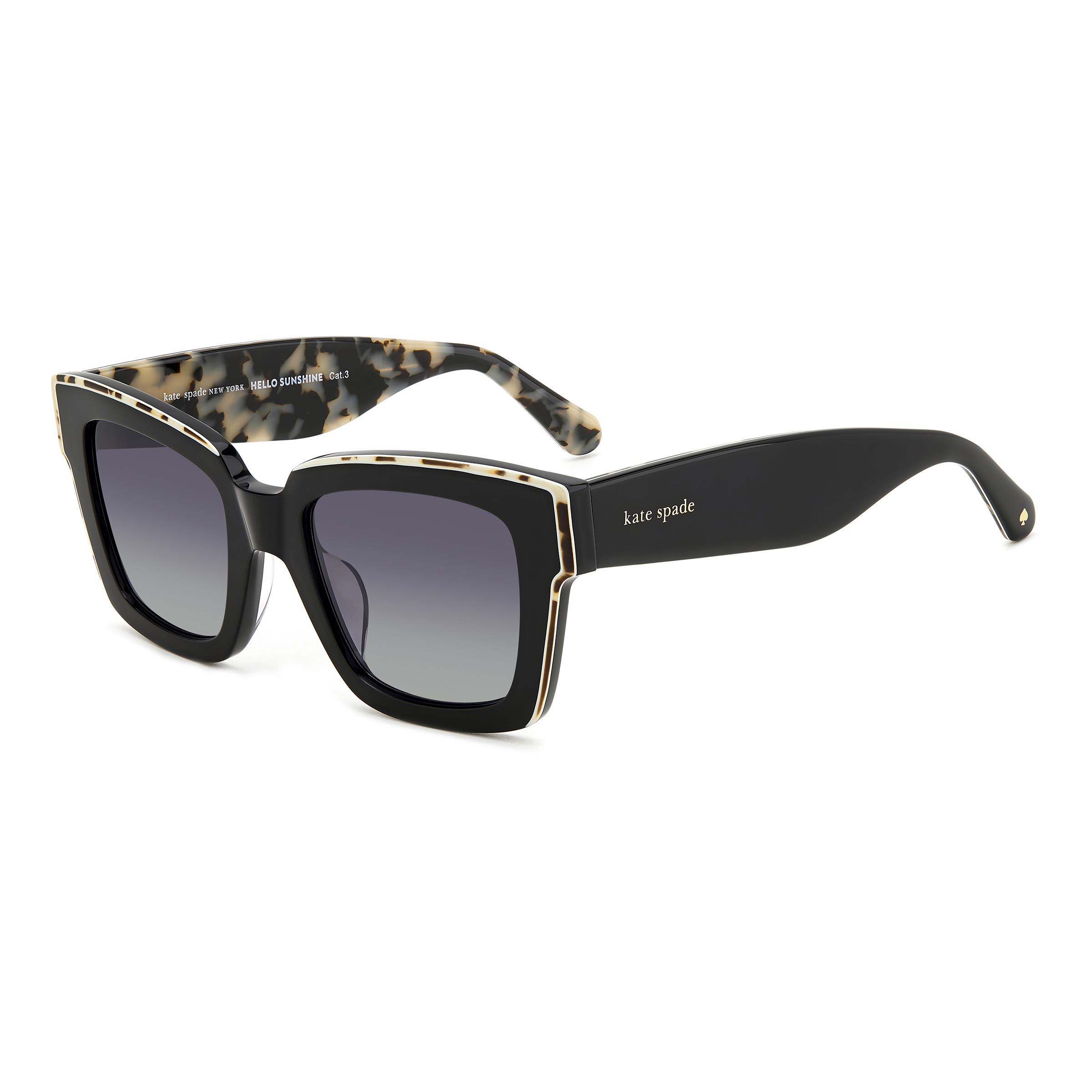 Brynne Square Polarized Sunglasses - Black/Havana