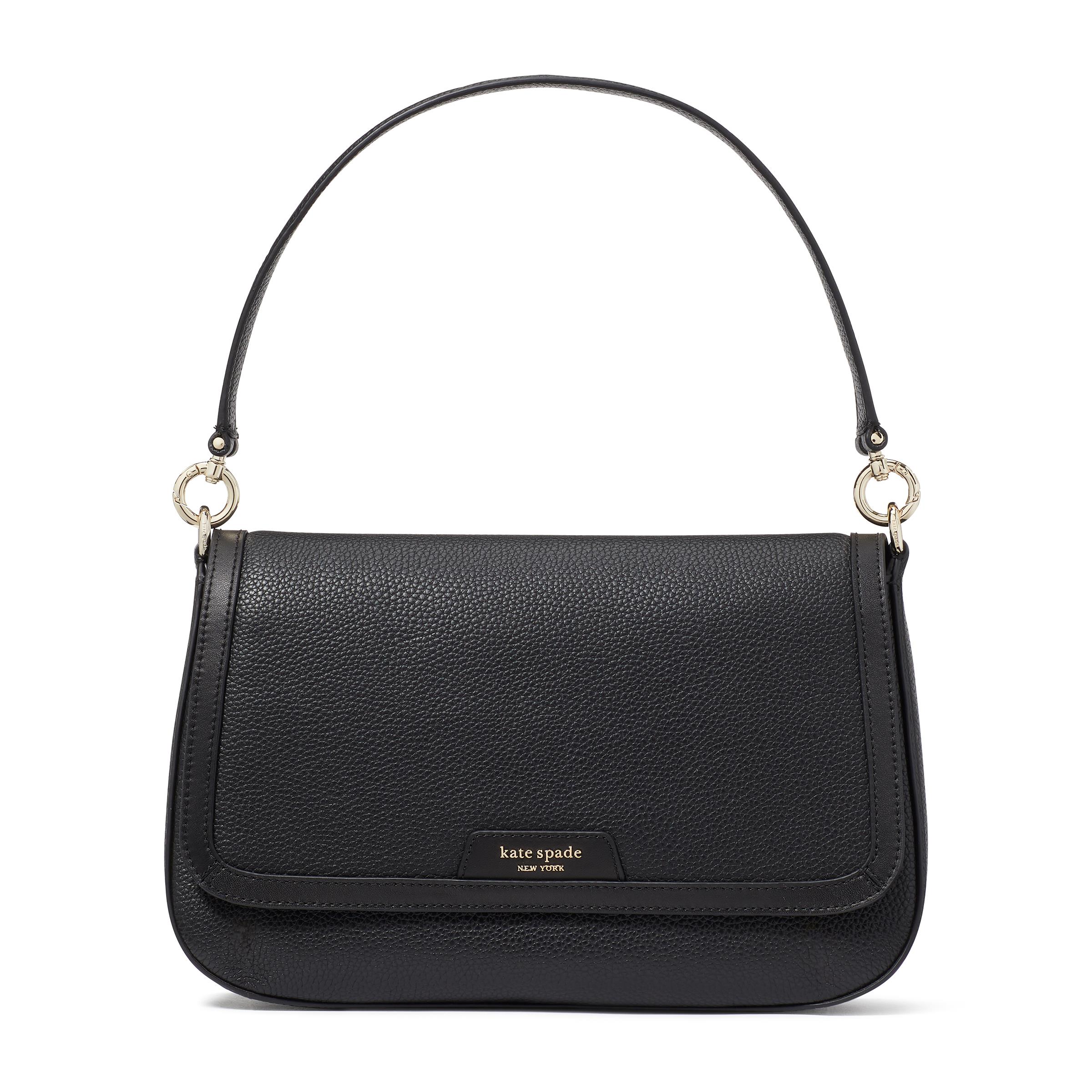 Hudson Flap Shoulder Bag - Black