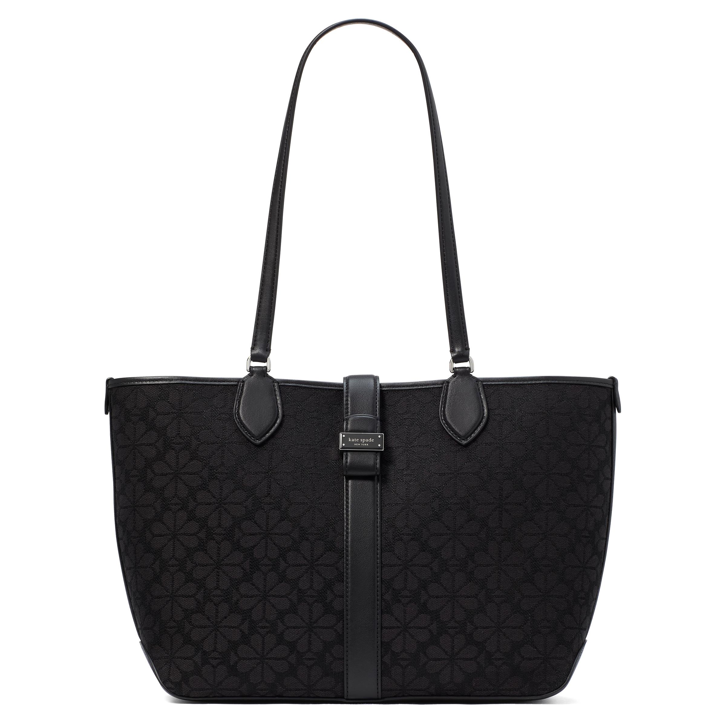 Spade Flower Jacquard Medium Tote - Black Multi