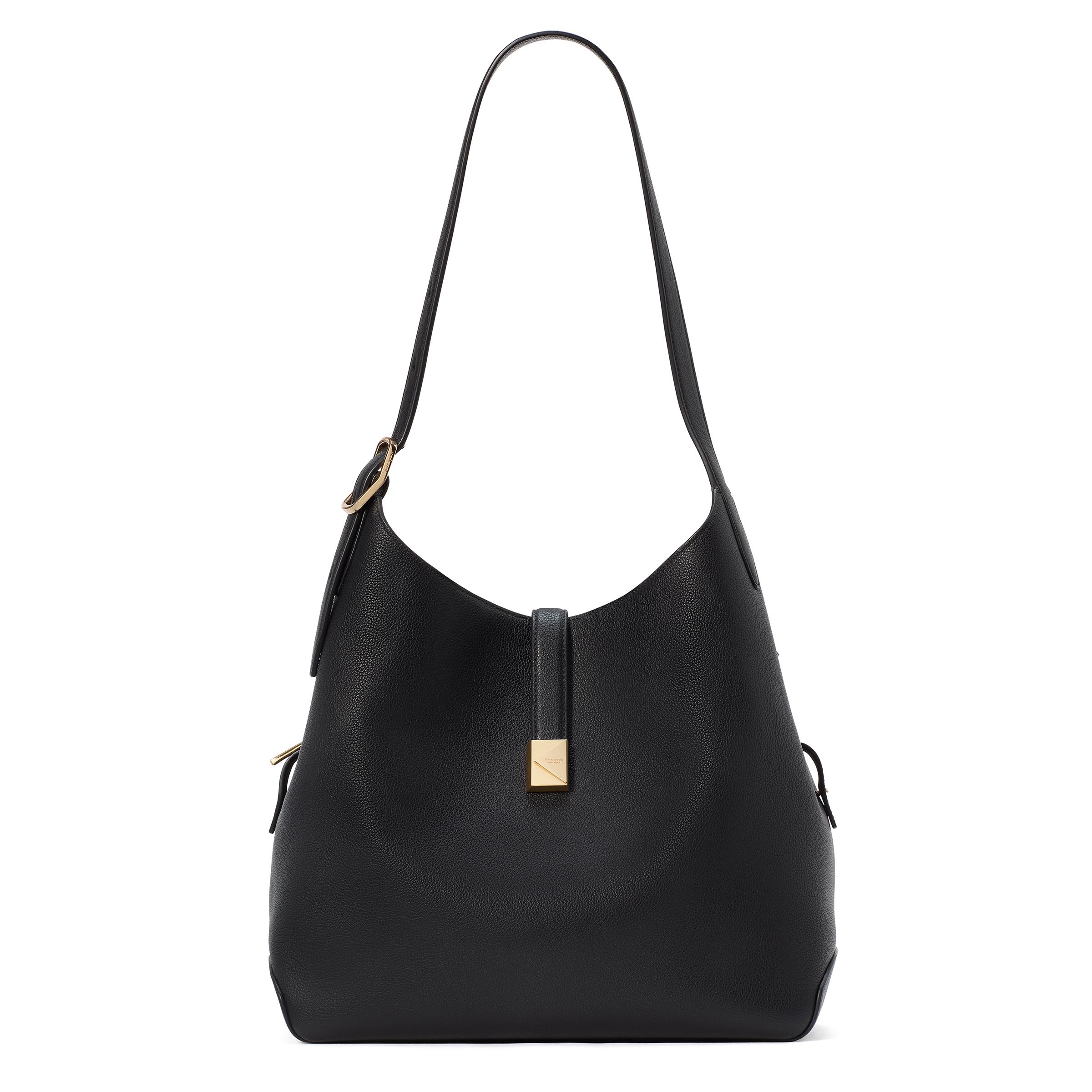 Deco Large Shoulder Bag - Black