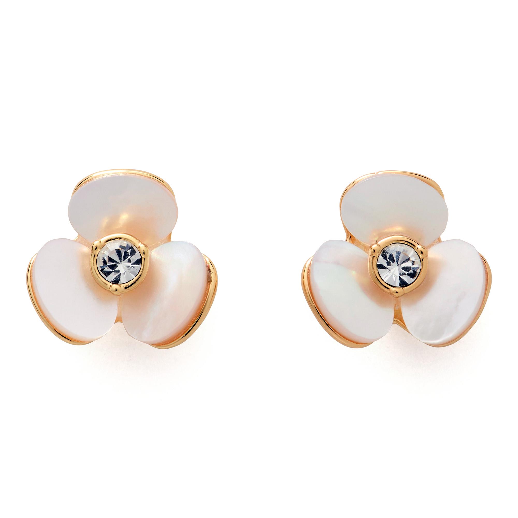 Disco Pansy Studs - Cream