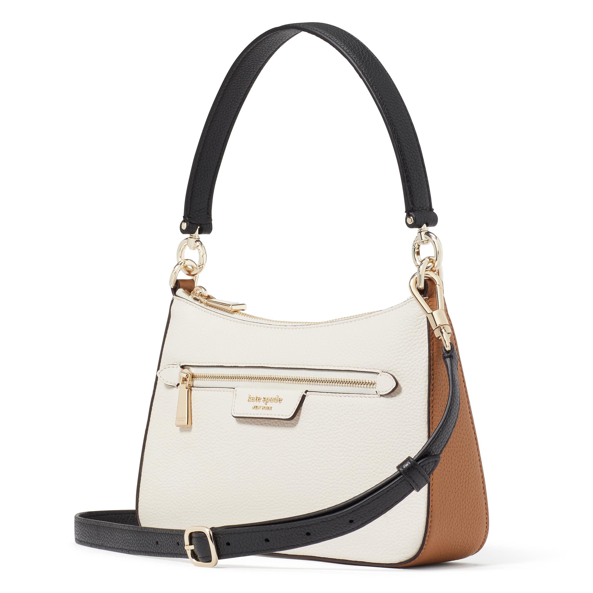 Hudson Colorblocked  Convertible Crossbody - Parchment Multi