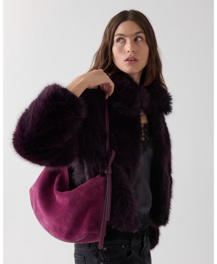 Loop Suede Large Shoulder Bag