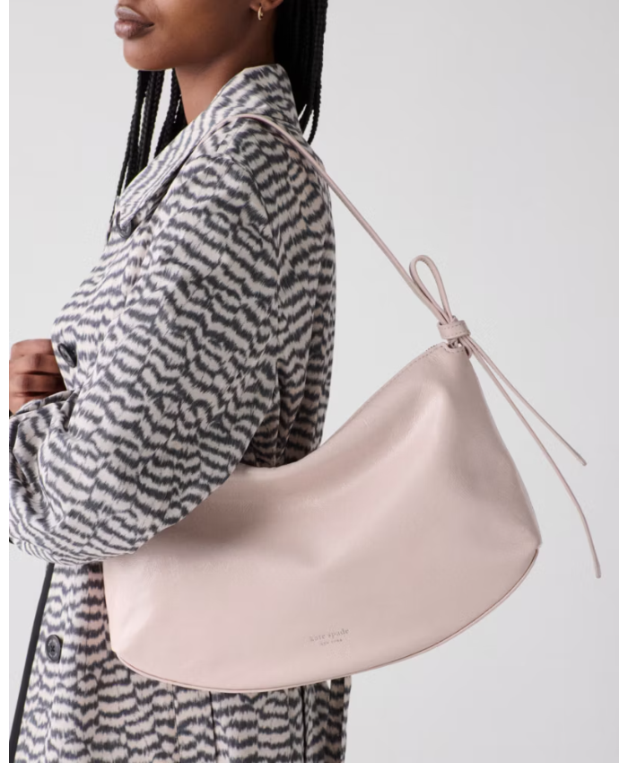 Loop Crinkle Patent Large Shoulder Bag