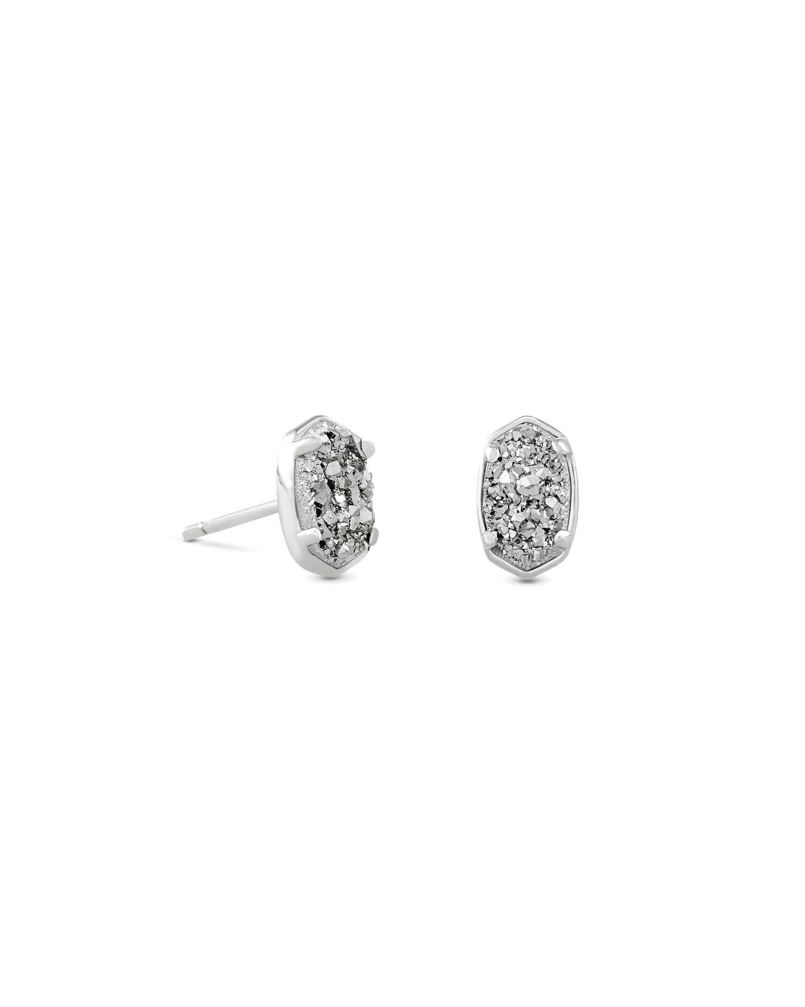 Emilie Stud Earrings Rhod