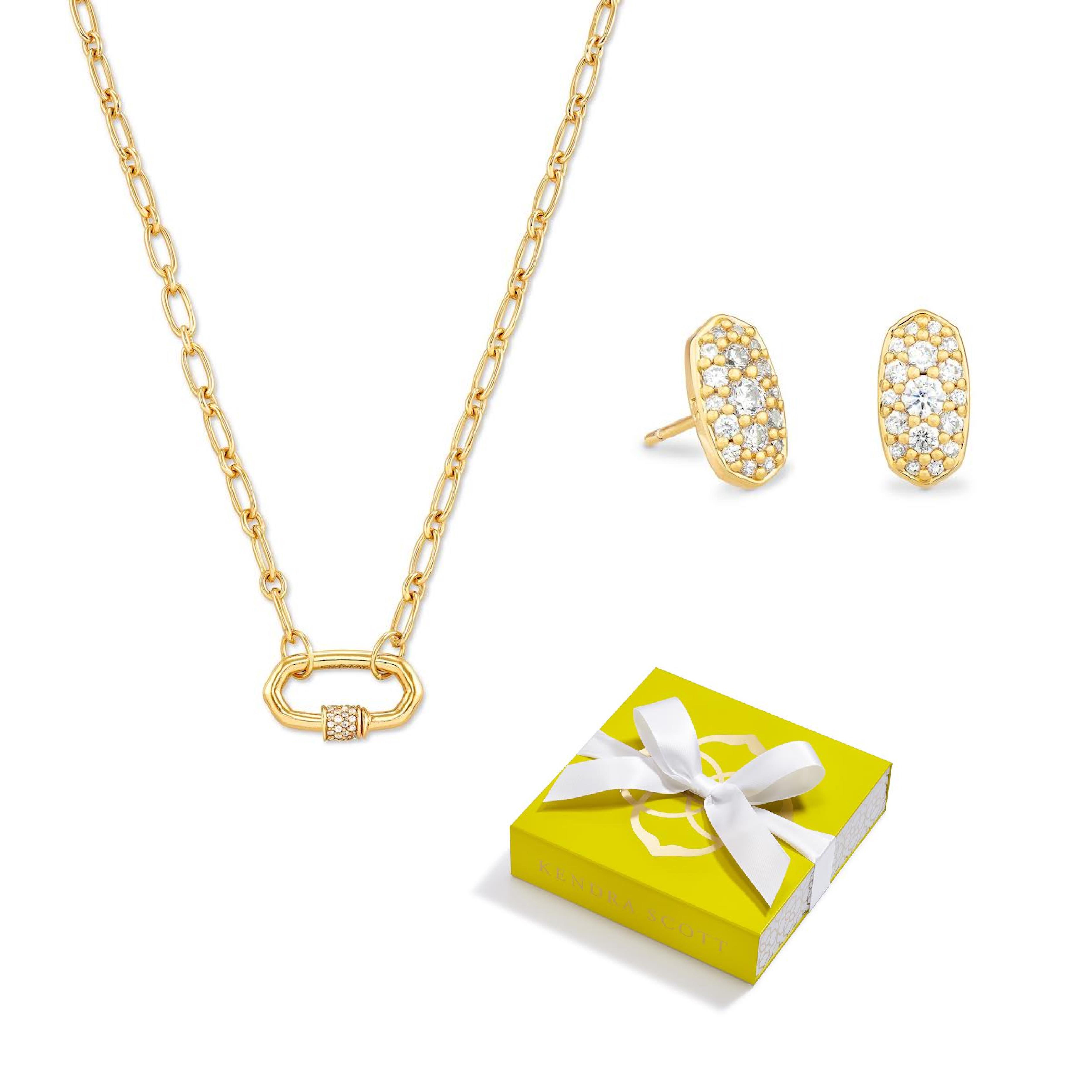 Grayson Earrings & Bristol Link Necklace