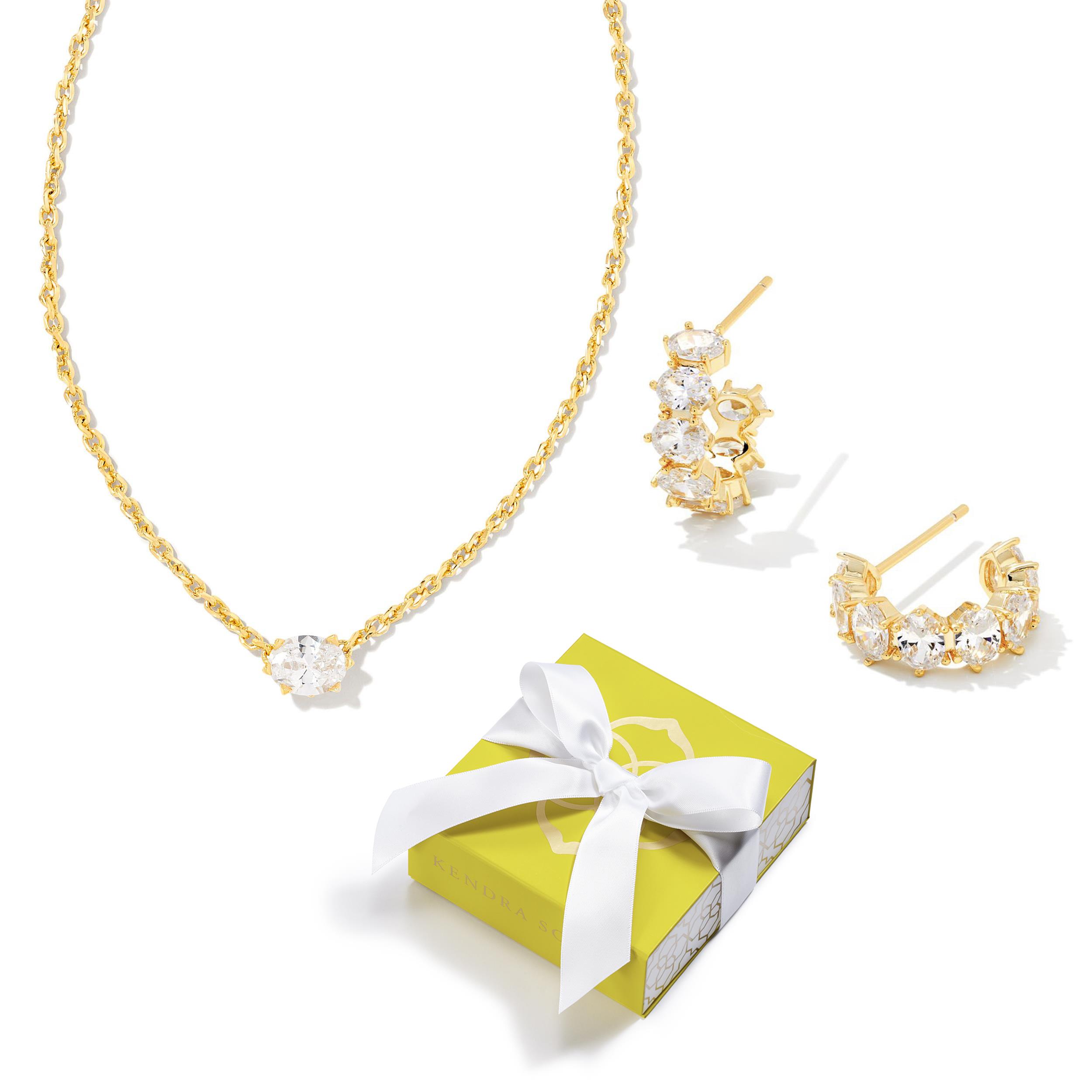 Cailin Crystal Necklace & Earrings Set