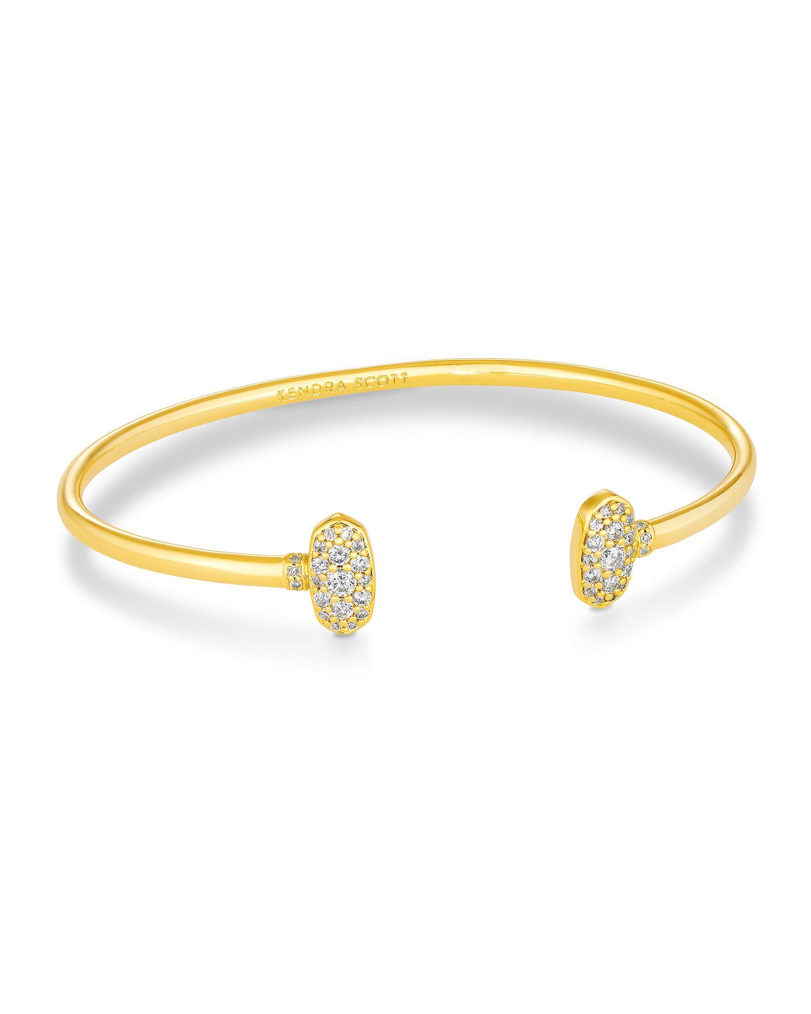 Grayson Crystal Cuff Bracelet Gold W/CZ