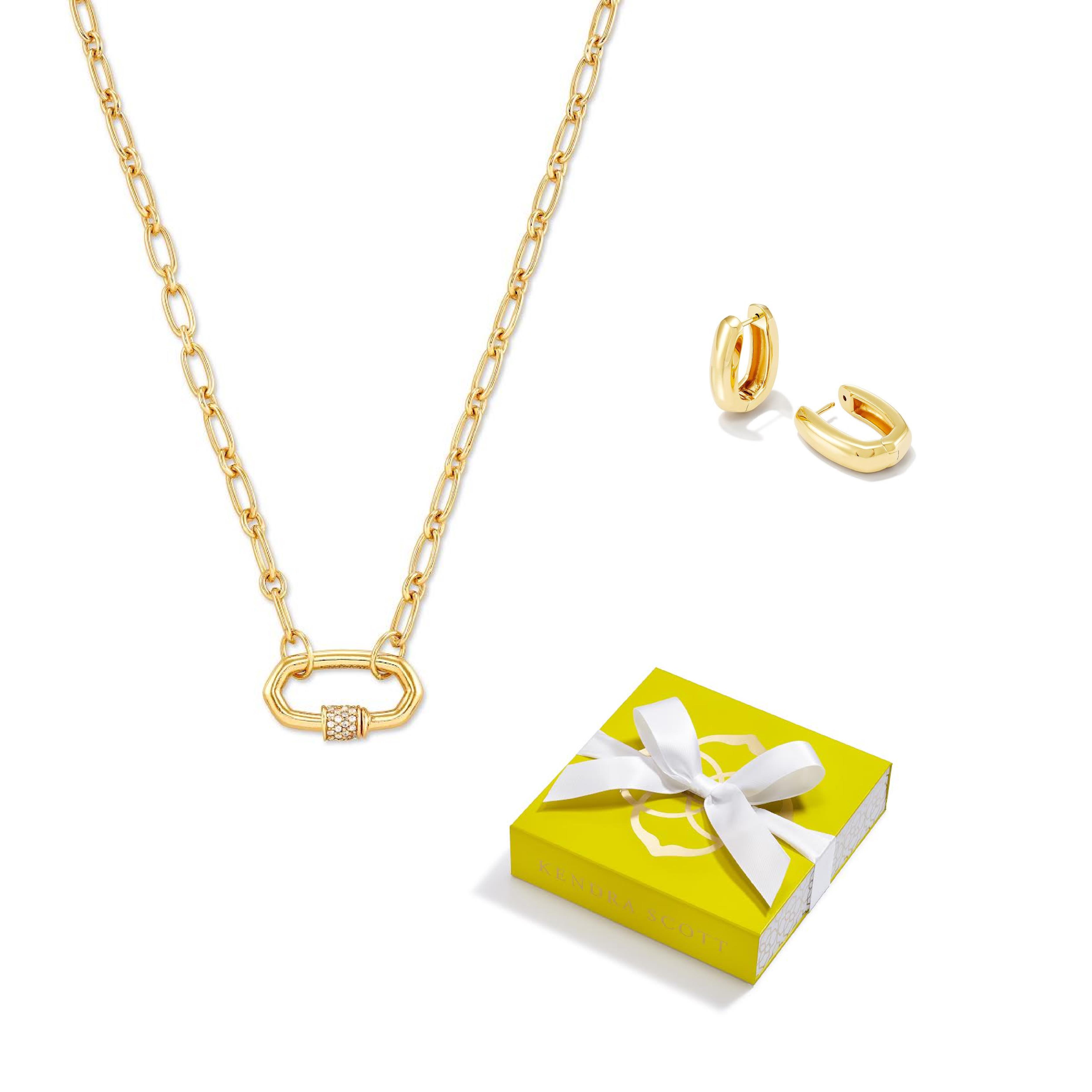 Ellen Huggie Earrings & Bristol Necklace