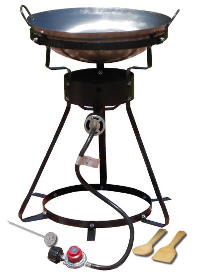 Heavy-Duty 24-Inch Portable Propane Outdoor Cooker With 18-Inch Steel Wok