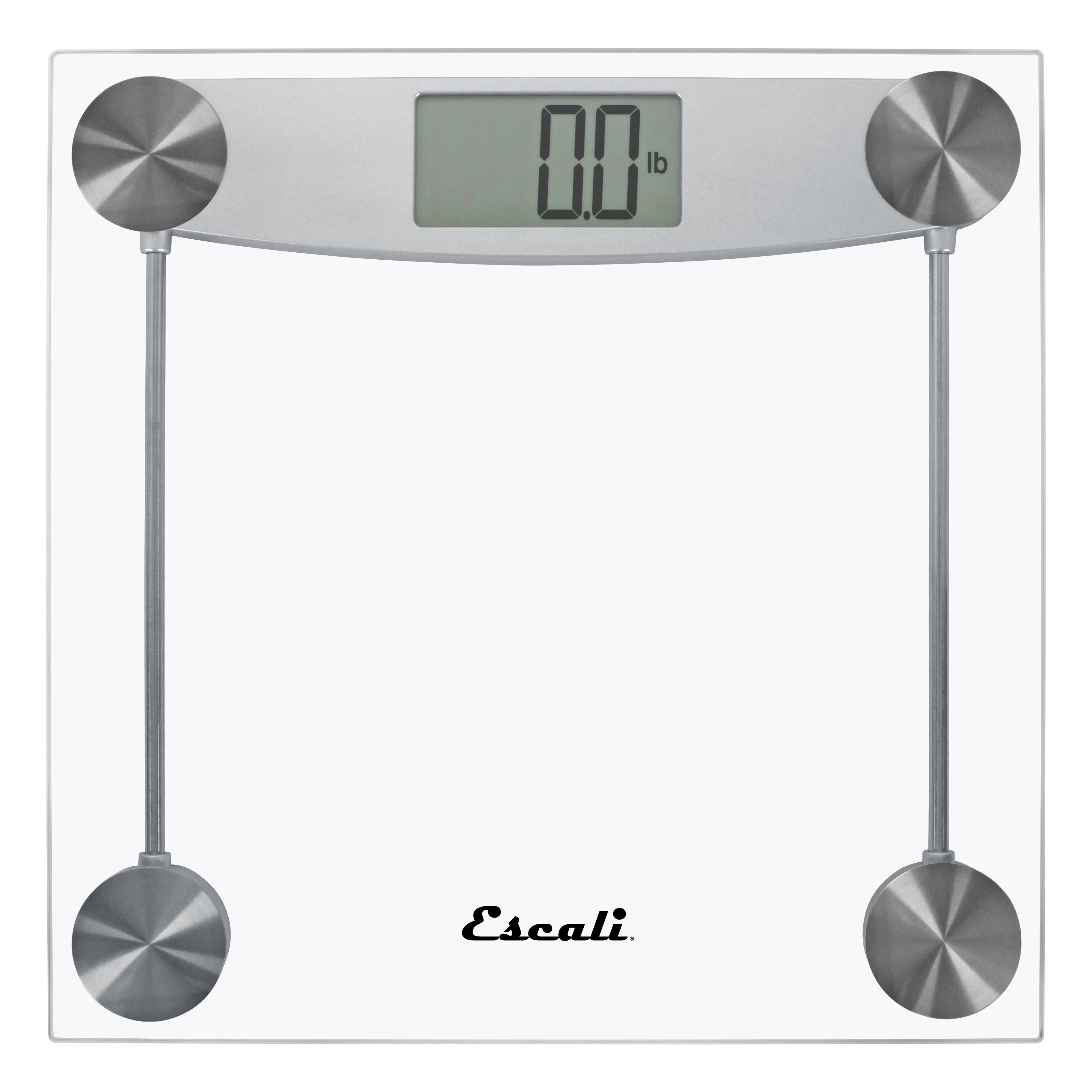 Escali - Glass & Chrome Bathroom Scale