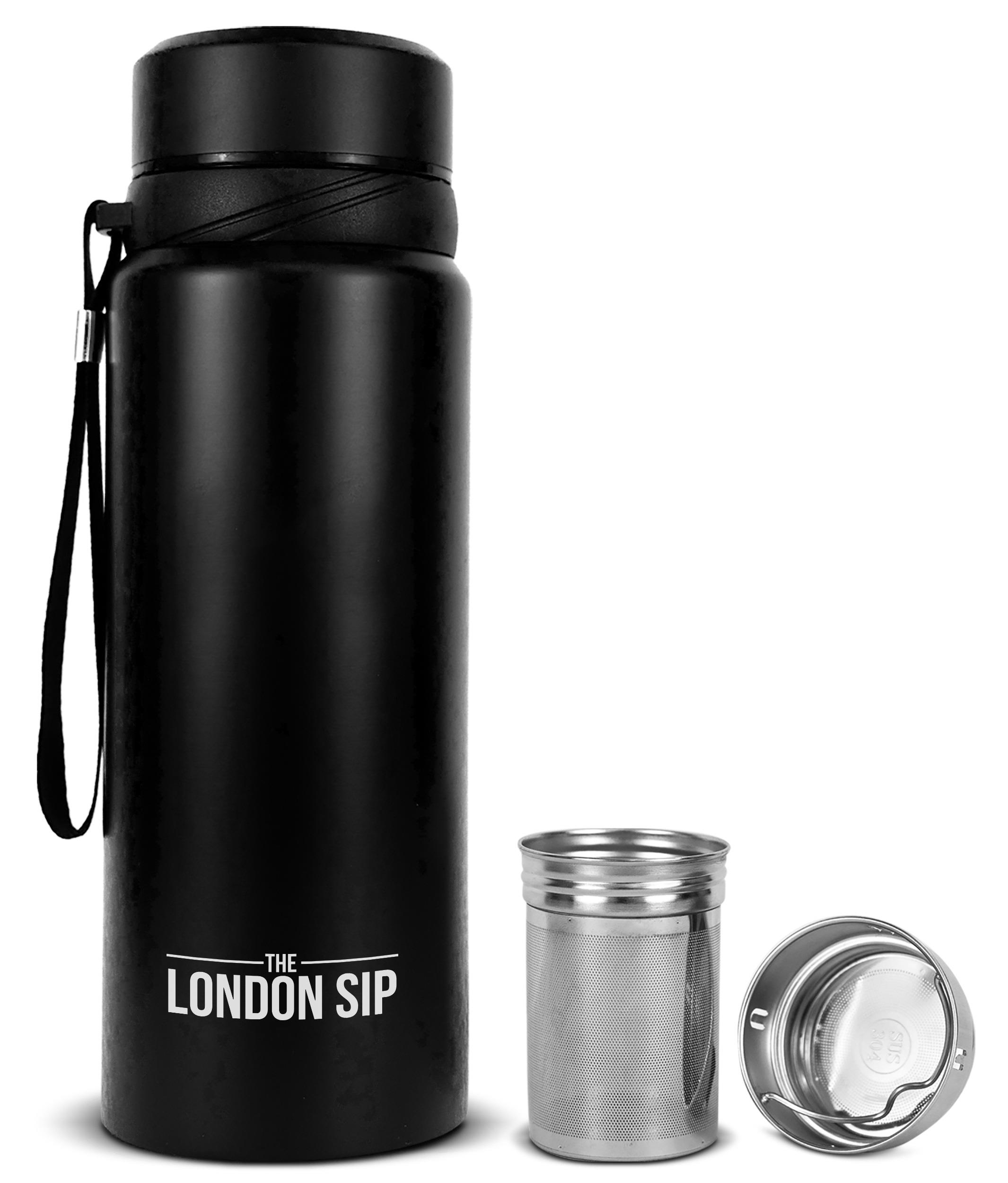London Sip - 25oz Tea Infuser Bottle, Black