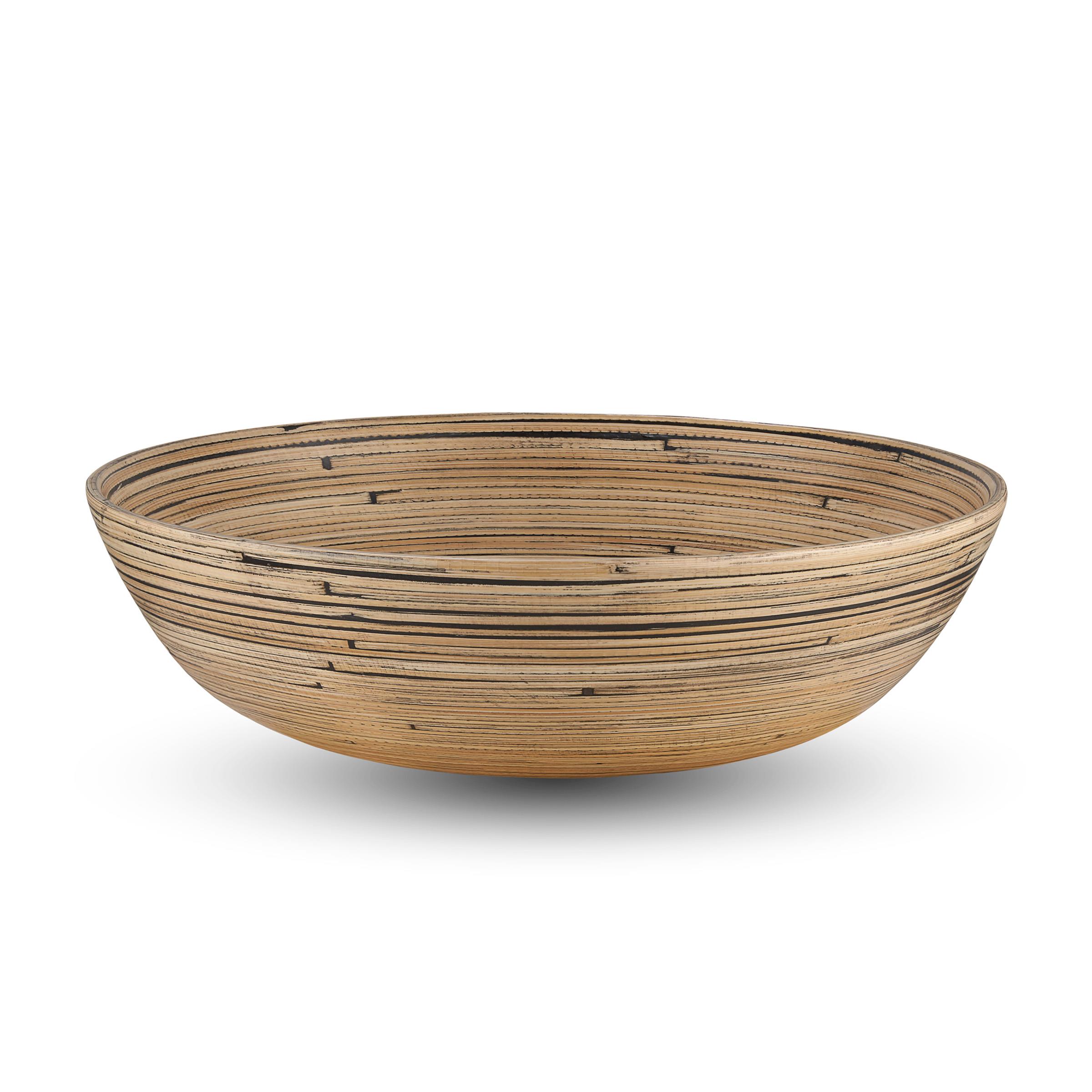 LEXA - 12-Inch Bamboo Salad Bowl - Black Bamboo