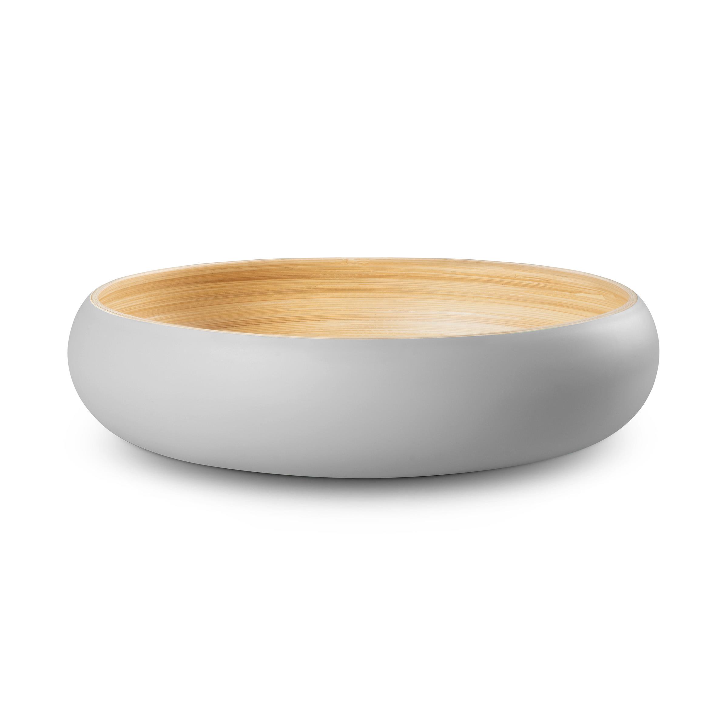 LEXA - 12-Inch Bamboo Fruit Bowl - Gray