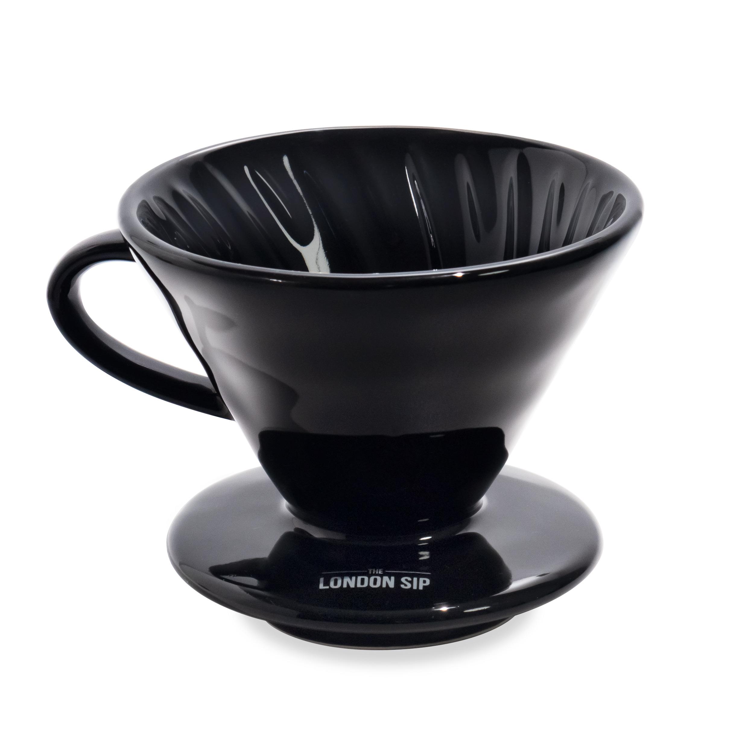 London Sip - Ceramic Coffee Dripper, 1-2 Cup, Black