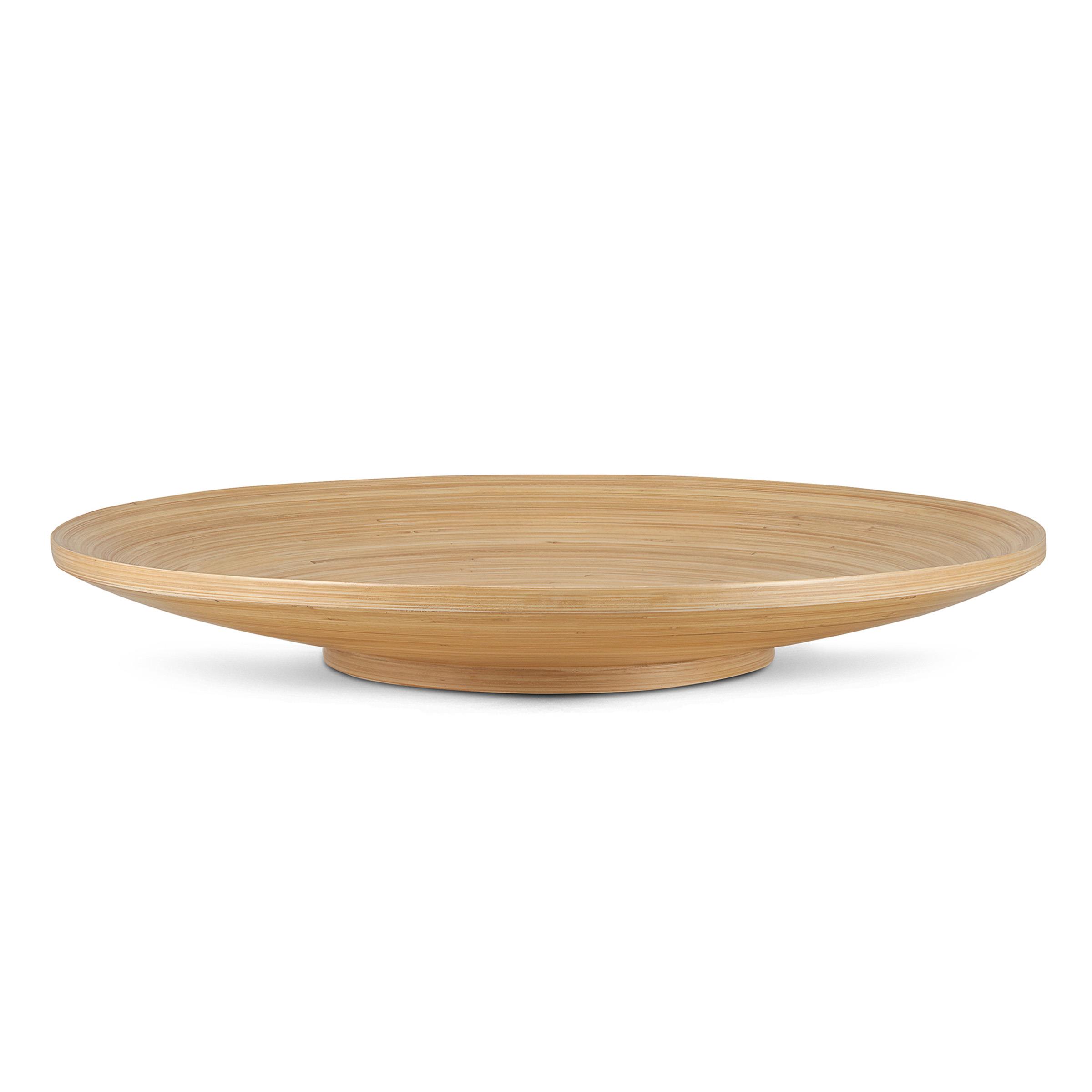 LEXA - 12-Inch Bamboo Footed Plate - Natural Bamboo